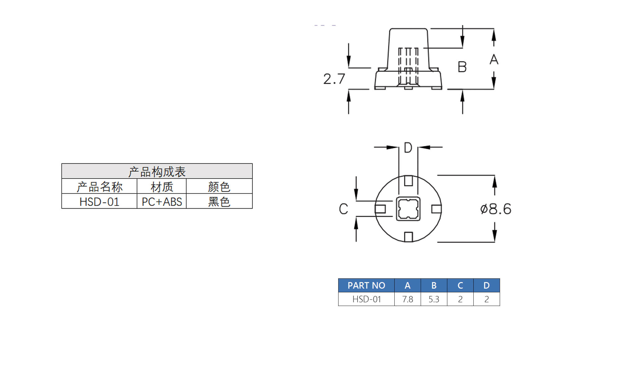 开关盖 HSD-01